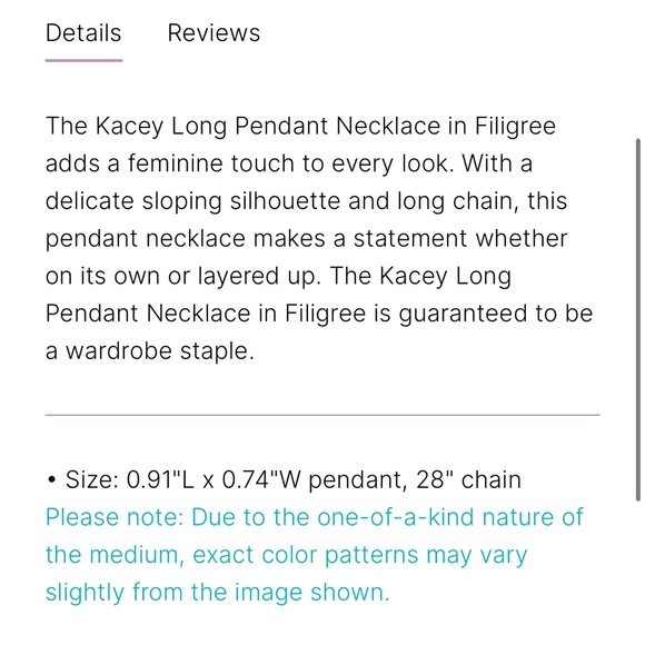 Kendra Scott | Silver Kacey Long Pendant Necklace in Filigree | NEW - Picture 8 of 8